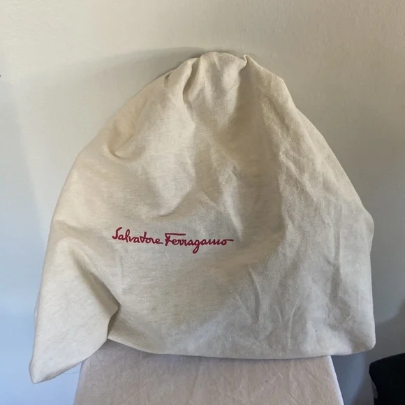 Salvatore Ferragamo Pebbled Leather Satchel/Crossbody - Picture 11 of 11